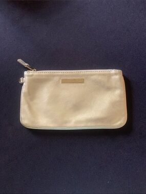 Tiffany and co metallic silver leather clutch vintage 618